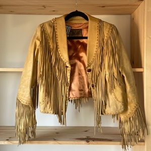 Vintage Leather Fringe jacket